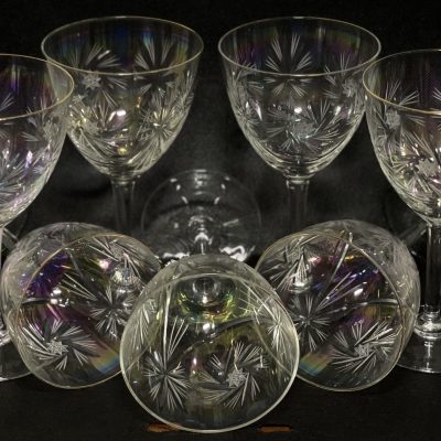 Starburst Crystal Wine Glass Set