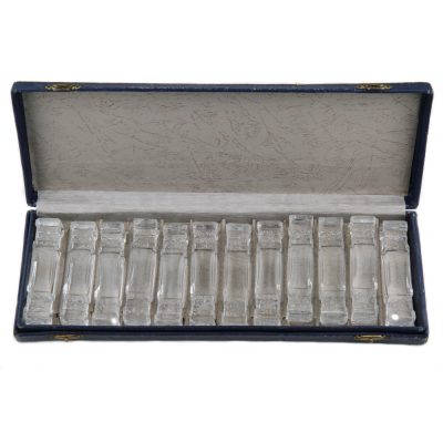 Set of 12 Crystal Knife Rests