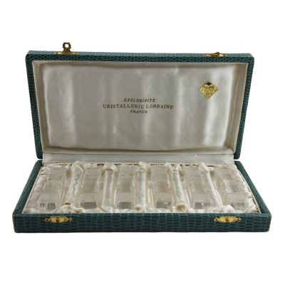 Cristallerie Lorraine Set Of 6 Crystal Knife Rests