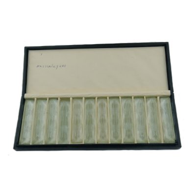 Art Deco Set Of Cut Crystal Knife Rests