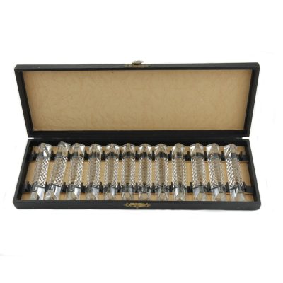 Vintage Crystal Knife Rests Set