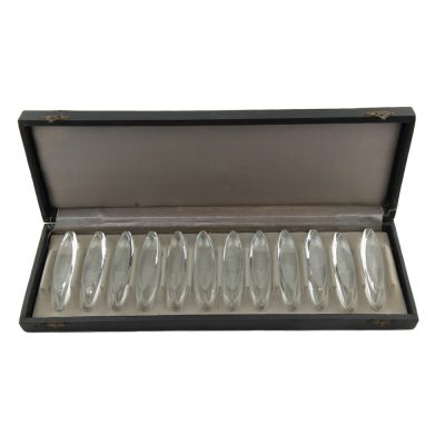 Set Of 12 Knife Rests Crystal