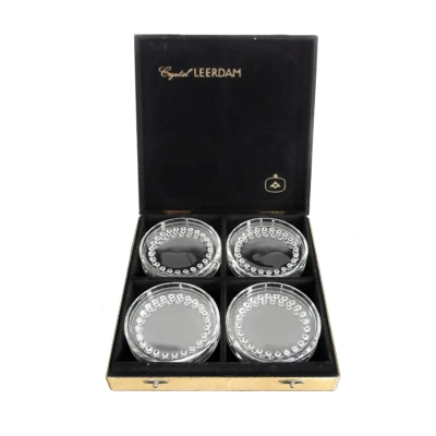 Crystal Coasters In Original Wooden Box Leerdam