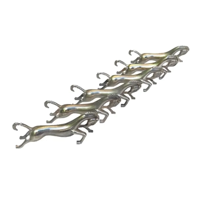 Set Of 12 Knife Rests In The Shape Of Horses