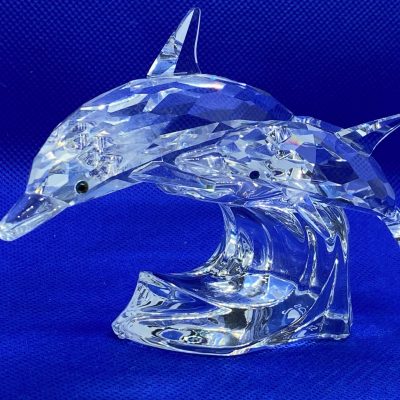 Swarovski Mother And Child Dolhpins