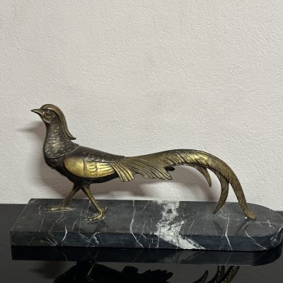 Art Deco Pheasant On Marble Base