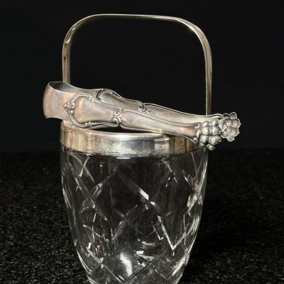 Silver Plated Quilted Crystal Ice Bucket