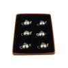 6 Place Cards Holders Silver Plated