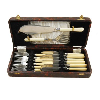 Sheffield 1850-1899 Silver-Plated Fish Cutlery Set