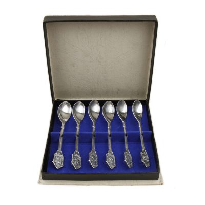 6 Silver Slated Spoons Keltum
