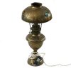 1920s French-Moroccan Brass Converted Oil Lamp