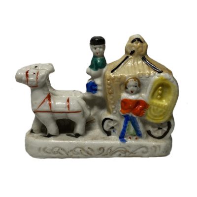 Porcelain Horse & Carriage Miniature