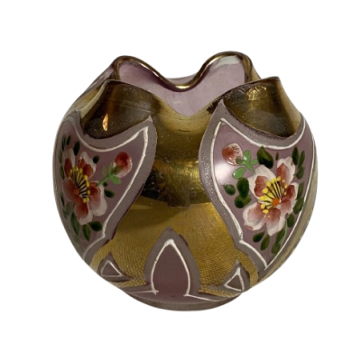 Glass Art Nouveau French Legras "Iris" Vase