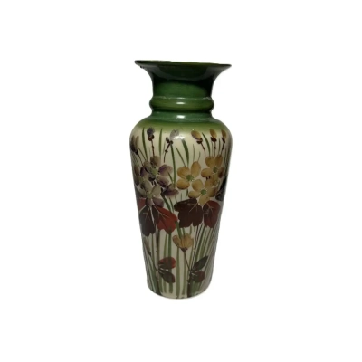 Art Nouveau Hand Painted Opaline Vase