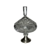 Crystal Bowl With Lid On Silver Legs