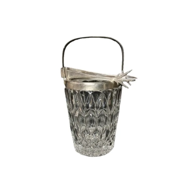 Diamond Cut Crystal Ice Bucket