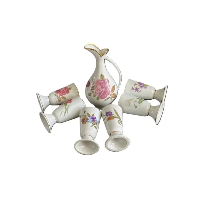 Limoges Set Of Mazagrans/Cups With Carafe
