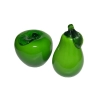 Murano Style Set Apple & Pear Green