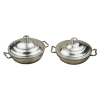Silver Pated Small Lidded Vegetable Entree Serving 2 Dishes, Gero