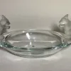 French Sèvres Crystal Bowl With Frosted Squirrels