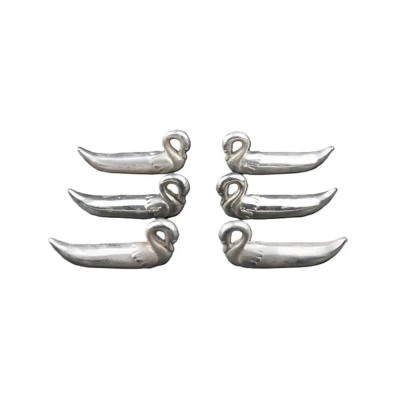 Vintage Knife Rest Set Of 6, Swan Knife Holders