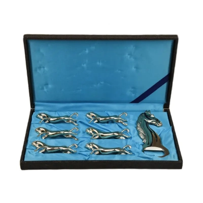 Vintage Silver Plated Horse Knife Holders & Bottle Opener