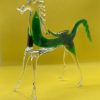 Murano Sommerso Glass Uranium Horse