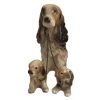 Mid 20th-Century Ceramic Spaniel Figurine With Puppies