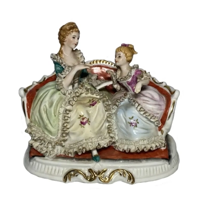 German Porcelain Ladies Figurine