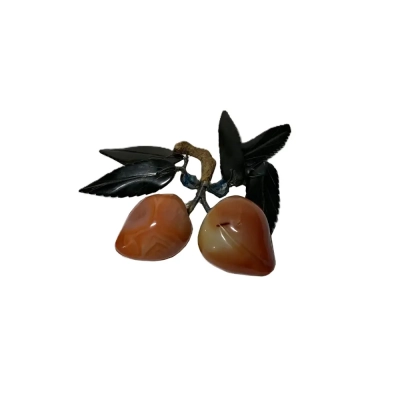 Auspicious Carnelian Exotic Fruit Sculpture