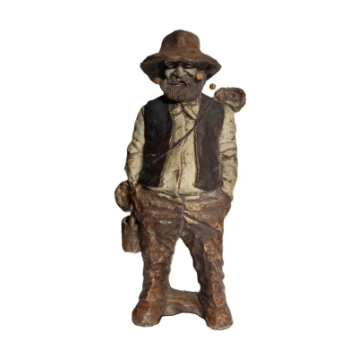 Australian Bushman Figurine By Foxhill Farm Pottery