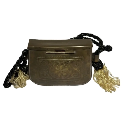 Brass Pillow Purse Handbag