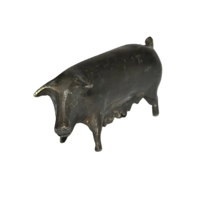 Bronze Pig Sculpture