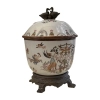 Chinese Porcelain Vase With Bronze Swans