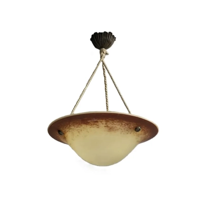 French Art Deco Hanging Lamp Signed