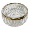 English Crystal And Silver Salad Bowl