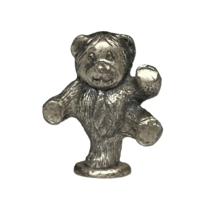 Mini Silver-Plated Bear Sculpture