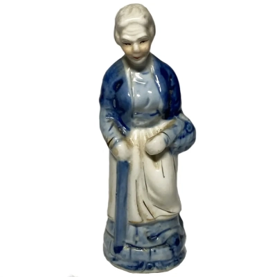 Delft-Style Porcelain Peasant Elder