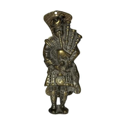 Scottish Bagpiper Brass Knocker