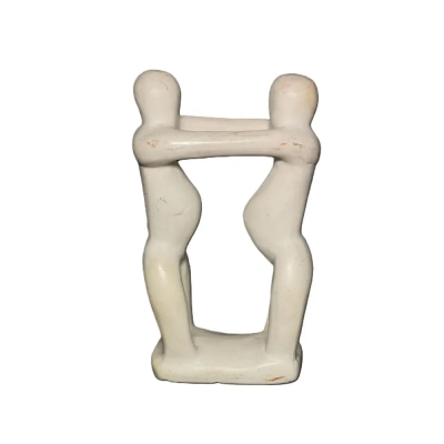 Soapstone Sculpture Of Two People Merged Together