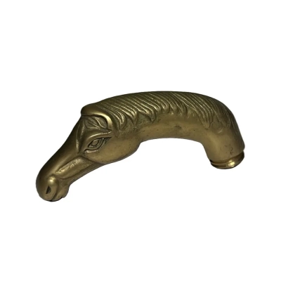 Solid Brass Horsehead Cane Handle