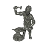 Tin Sculpture Of Working Blacksmith