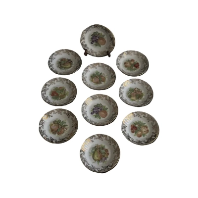 Vintage Fruit Porcelain Plate Collection, Limoges