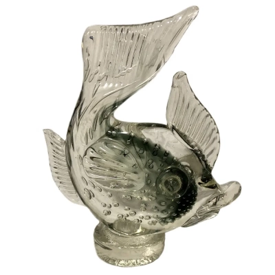 Murano-Style Bullicante Abstract Goldfish