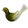Gradient Olive Green Glass Bird Figurine