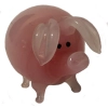 Pink Murano-Style Glass Piggy