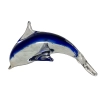Murano-Style Cobalt Glass Dolphin