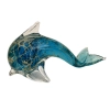 Maltese Mdina Glass Dolphin With Golden Web Pattern