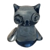 Abstract Blue Glass Owl Sculpture