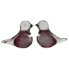 Murano-Style Glass Love Birds in Amethyst